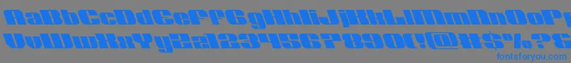 Шрифт Nolocontendreleft – синие шрифты на сером фоне