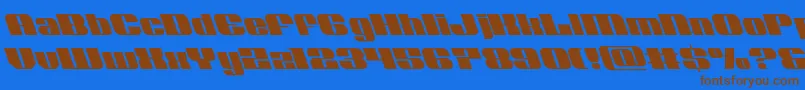 Nolocontendreleft Font – Brown Fonts on Blue Background