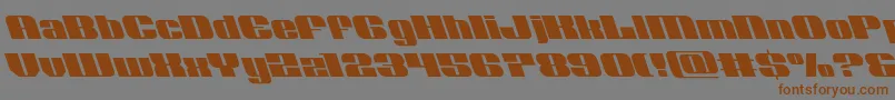 Nolocontendreleft Font – Brown Fonts on Gray Background