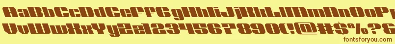 Nolocontendreleft Font – Brown Fonts on Yellow Background
