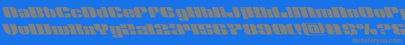 フォントNolocontendreleft – 青い背景に灰色の文字