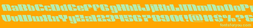 Nolocontendreleft Font – Green Fonts on Orange Background