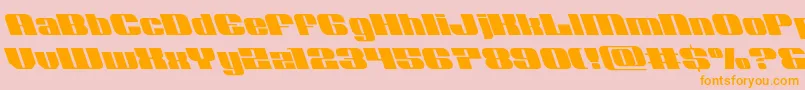 Nolocontendreleft Font – Orange Fonts on Pink Background