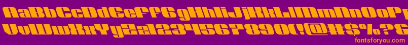 Police Nolocontendreleft – polices orange sur fond violet