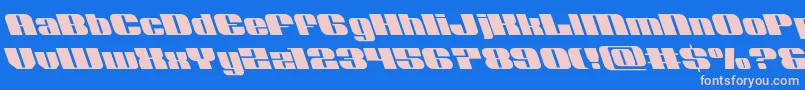 Nolocontendreleft Font – Pink Fonts on Blue Background