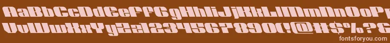 Шрифт Nolocontendreleft – розовые шрифты на коричневом фоне