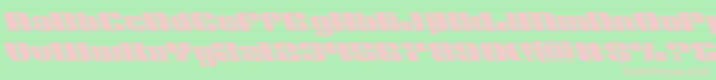 Nolocontendreleft Font – Pink Fonts on Green Background