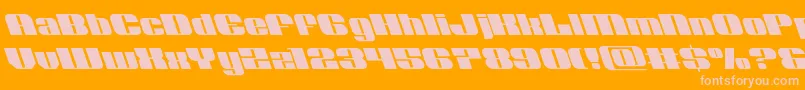 Nolocontendreleft Font – Pink Fonts on Orange Background