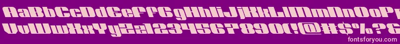 Nolocontendreleft-fontti – vaaleanpunaiset fontit violetilla taustalla