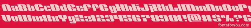 Czcionka Nolocontendreleft – różowe czcionki na czerwonym tle
