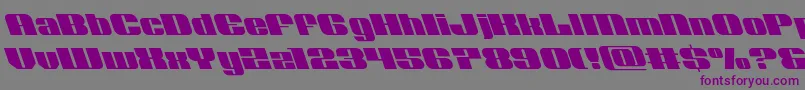 Nolocontendreleft-fontti – violetit fontit harmaalla taustalla