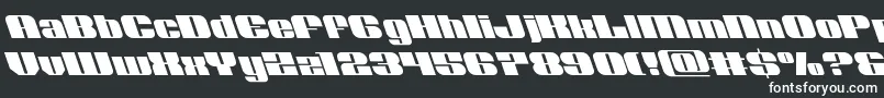 Шрифт Nolocontendreleft – белые шрифты на чёрном фоне
