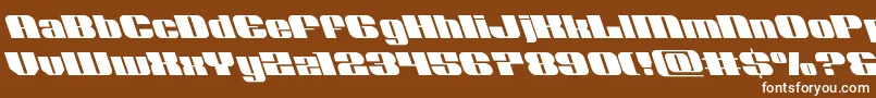Nolocontendreleft Font – White Fonts on Brown Background