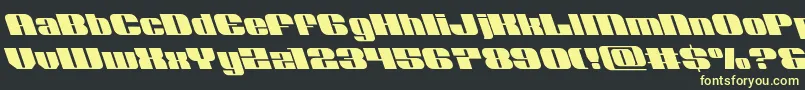 Шрифт Nolocontendreleft – жёлтые шрифты на чёрном фоне
