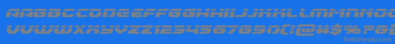 Annapolislaserital-Schriftart – Graue Schriften auf blauem Hintergrund