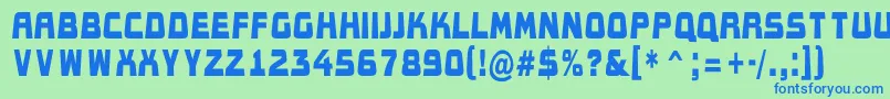 AConceptotitulldbk Font – Blue Fonts on Green Background