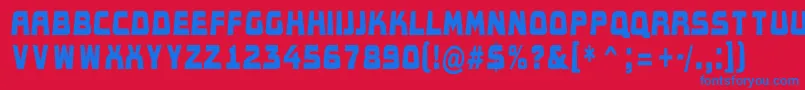 フォントAConceptotitulldbk – 赤い背景に青い文字