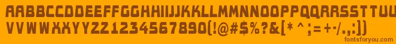 AConceptotitulldbk Font – Brown Fonts on Orange Background