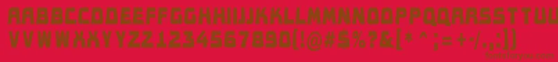 Fonte AConceptotitulldbk – fontes marrons em um fundo vermelho