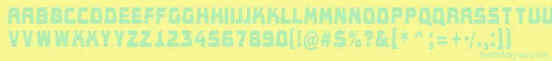 AConceptotitulldbk Font – Green Fonts on Yellow Background