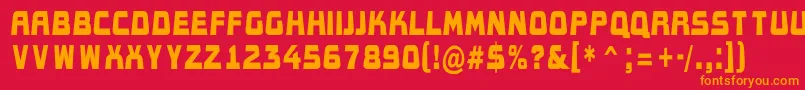 AConceptotitulldbk Font – Orange Fonts on Red Background