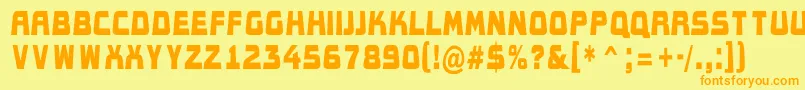 AConceptotitulldbk Font – Orange Fonts on Yellow Background