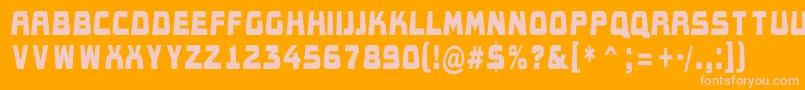 AConceptotitulldbk Font – Pink Fonts on Orange Background