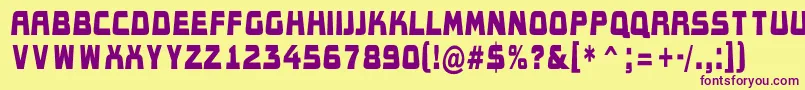 AConceptotitulldbk Font – Purple Fonts on Yellow Background