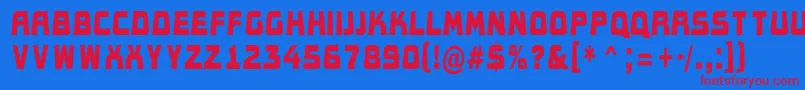 AConceptotitulldbk Font – Red Fonts on Blue Background