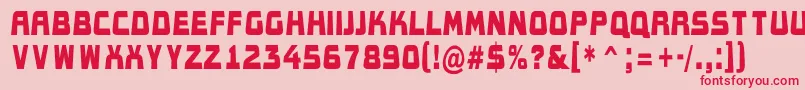 AConceptotitulldbk Font – Red Fonts on Pink Background