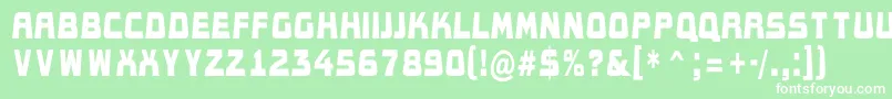 フォントAConceptotitulldbk – 緑の背景に白い文字