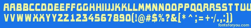 AConceptotitulldbk Font – Yellow Fonts on Blue Background