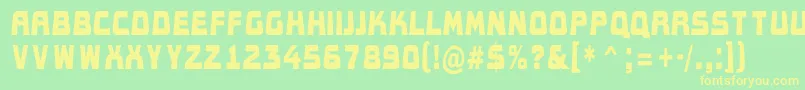 AConceptotitulldbk Font – Yellow Fonts on Green Background