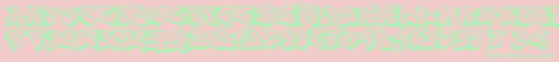 Graffonti.3D.Drop.Fontvir.Us Font – Green Fonts on Pink Background