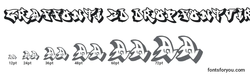 Größen der Schriftart Graffonti.3D.Drop.Fontvir.Us