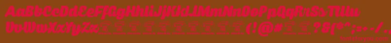 Capricascriptpersonaluse Font – Red Fonts on Brown Background