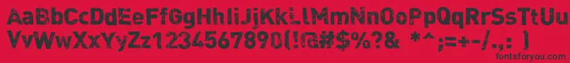 Dink Font – Black Fonts on Red Background