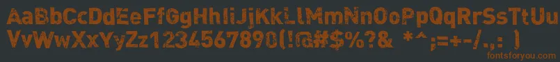 Dink Font – Brown Fonts on Black Background