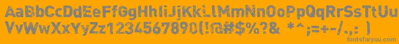 Dink-Schriftart – Graue Schriften auf orangefarbenem Hintergrund