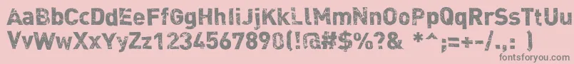 Dink Font – Gray Fonts on Pink Background