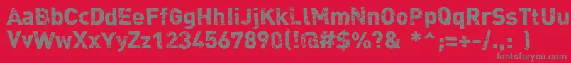 Dink Font – Gray Fonts on Red Background