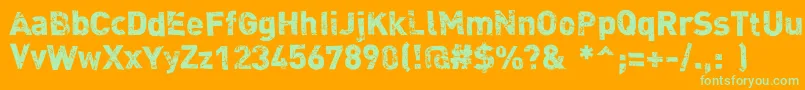 Dink Font – Green Fonts on Orange Background