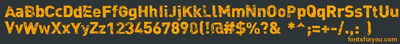 Dink Font – Orange Fonts on Black Background