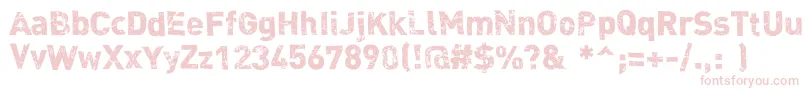 Dink-Schriftart – Rosa Schriften auf weißem Hintergrund