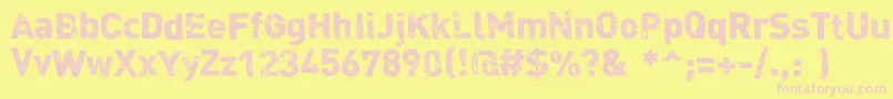 Dink Font – Pink Fonts on Yellow Background