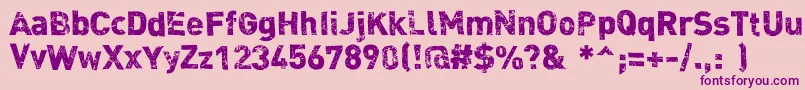 Dink Font – Purple Fonts on Pink Background