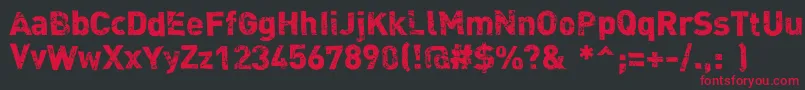 Dink Font – Red Fonts on Black Background