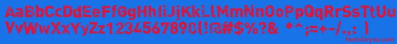 Police Dink – polices rouges sur fond bleu