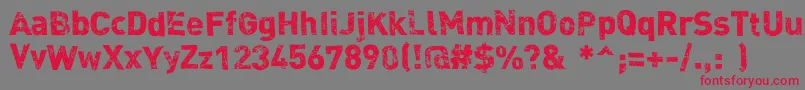 Dink Font – Red Fonts on Gray Background