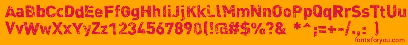 Dink Font – Red Fonts on Orange Background